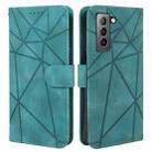 For Samsung Galaxy S22 5G Skin Feel Geometric Lines Leather Phone Case(Green) - 2