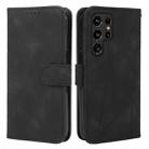 For Samsung Galaxy S22 Ultra 5G Skin Feel Geometric Lines Leather Phone Case(Black) - 2