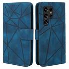 For Samsung Galaxy S22 Ultra 5G Skin Feel Geometric Lines Leather Phone Case(Blue) - 2