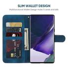 For Samsung Galaxy S22 Ultra 5G Skin Feel Geometric Lines Leather Phone Case(Blue) - 3