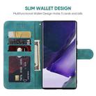 For Samsung Galaxy S22 Ultra 5G Skin Feel Geometric Lines Leather Phone Case(Green) - 3