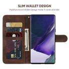 For Samsung Galaxy S22 Ultra 5G Skin Feel Geometric Lines Leather Phone Case(Brown) - 3