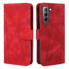 For Samsung Galaxy S22+ 5G Skin Feel Geometric Lines Leather Phone Case(Red) - 2