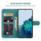 For Samsung Galaxy S22+ 5G Skin Feel Geometric Lines Leather Phone Case(Green) - 3