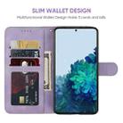 For Samsung Galaxy S22+ 5G Skin Feel Geometric Lines Leather Phone Case(Purple) - 3