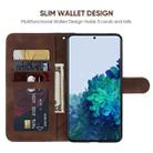 For Samsung Galaxy S22+ 5G Skin Feel Geometric Lines Leather Phone Case(Brown) - 3