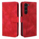 For Samsung Galaxy S23 5G Skin Feel Geometric Lines Leather Phone Case(Red) - 2