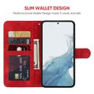 For Samsung Galaxy S23 5G Skin Feel Geometric Lines Leather Phone Case(Red) - 3