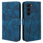 For Samsung Galaxy S23 5G Skin Feel Geometric Lines Leather Phone Case(Blue) - 2