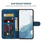 For Samsung Galaxy S23 5G Skin Feel Geometric Lines Leather Phone Case(Blue) - 3