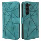 For Samsung Galaxy S23 5G Skin Feel Geometric Lines Leather Phone Case(Green) - 2