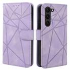 For Samsung Galaxy S23 5G Skin Feel Geometric Lines Leather Phone Case(Purple) - 2
