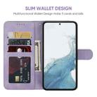 For Samsung Galaxy S23 5G Skin Feel Geometric Lines Leather Phone Case(Purple) - 3