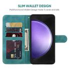 For Samsung Galaxy S23 FE 5G Skin Feel Geometric Lines Leather Phone Case(Green) - 3