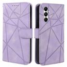 For Samsung Galaxy S23 FE 5G Skin Feel Geometric Lines Leather Phone Case(Purple) - 2