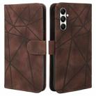 For Samsung Galaxy S23 FE 5G Skin Feel Geometric Lines Leather Phone Case(Brown) - 2