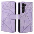 For Samsung Galaxy S23+ 5G Skin Feel Geometric Lines Leather Phone Case(Purple) - 2
