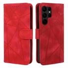 For Samsung Galaxy S23 Ultra 5G Skin Feel Geometric Lines Leather Phone Case(Red) - 2