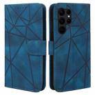 For Samsung Galaxy S23 Ultra 5G Skin Feel Geometric Lines Leather Phone Case(Blue) - 2