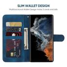 For Samsung Galaxy S23 Ultra 5G Skin Feel Geometric Lines Leather Phone Case(Blue) - 3