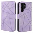 For Samsung Galaxy S23 Ultra 5G Skin Feel Geometric Lines Leather Phone Case(Purple) - 2