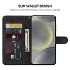 For Samsung Galaxy S24 5G Skin Feel Geometric Lines Leather Phone Case(Black) - 3