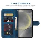 For Samsung Galaxy S24 5G Skin Feel Geometric Lines Leather Phone Case(Blue) - 3