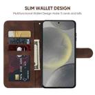 For Samsung Galaxy S24 5G Skin Feel Geometric Lines Leather Phone Case(Brown) - 3