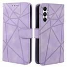 For Samsung Galaxy S24+ 5G Skin Feel Geometric Lines Leather Phone Case(Purple) - 2