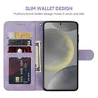 For Samsung Galaxy S24+ 5G Skin Feel Geometric Lines Leather Phone Case(Purple) - 3