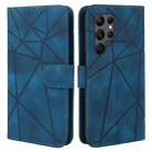 For Samsung Galaxy S24 Ultra 5G Skin Feel Geometric Lines Leather Phone Case(Blue) - 2