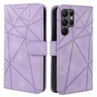 For Samsung Galaxy S24 Ultra 5G Skin Feel Geometric Lines Leather Phone Case(Purple) - 2