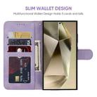 For Samsung Galaxy S24 Ultra 5G Skin Feel Geometric Lines Leather Phone Case(Purple) - 3