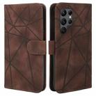 For Samsung Galaxy S24 Ultra 5G Skin Feel Geometric Lines Leather Phone Case(Brown) - 2