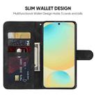 For Samsung Galaxy S24 FE 5G Skin Feel Geometric Lines Leather Phone Case(Black) - 3