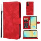 For Samsung Galaxy S24 FE 5G Skin Feel Geometric Lines Leather Phone Case(Red) - 1