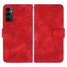 For Samsung Galaxy S24 FE 5G Skin Feel Geometric Lines Leather Phone Case(Red) - 2