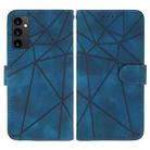 For Samsung Galaxy S24 FE 5G Skin Feel Geometric Lines Leather Phone Case(Blue) - 2