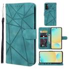 For Samsung Galaxy S24 FE 5G Skin Feel Geometric Lines Leather Phone Case(Green) - 1