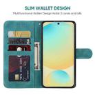 For Samsung Galaxy S24 FE 5G Skin Feel Geometric Lines Leather Phone Case(Green) - 3