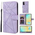 For Samsung Galaxy S24 FE 5G Skin Feel Geometric Lines Leather Phone Case(Purple) - 1