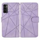 For Samsung Galaxy S24 FE 5G Skin Feel Geometric Lines Leather Phone Case(Purple) - 2