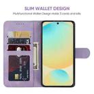 For Samsung Galaxy S24 FE 5G Skin Feel Geometric Lines Leather Phone Case(Purple) - 3