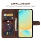 For Samsung Galaxy S24 FE 5G Skin Feel Geometric Lines Leather Phone Case(Brown) - 3