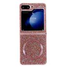 For Samsung Galaxy Z Flip4 Glitter MagSafe PC Phone Case(Pink) - 1