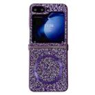 For Samsung Galaxy Z Flip4 Glitter MagSafe PC Phone Case(Purple) - 1