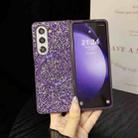 For Samsung Galaxy Z Fold4 Glitter MagSafe PC Phone Case(Purple) - 1