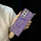 For Samsung Galaxy Z Fold4 Glitter MagSafe PC Phone Case(Purple) - 2