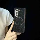 For Samsung Galaxy Z Fold5 Glitter MagSafe PC Phone Case(Black) - 2