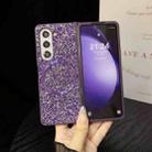 For Samsung Galaxy Z Fold5 Glitter MagSafe PC Phone Case(Purple) - 1